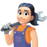 女机械工:浅肤色emoji素材一 160x160像素