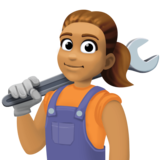 女机械工:中等肤色emoji素材一 160x160像素