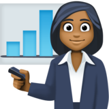 女上班族:中黑肤色emoji素材一 160x160像素