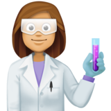女科学家:中等肤色emoji素材一 160x160像素