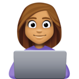 女工程师:中等肤色emoji素材一 160x160像素
