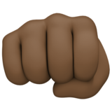 迎面而来的拳头:黑肤色emoji素材一 160x160像素