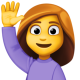 举手的人emoji素材一 160x160像素