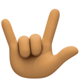 爱你的手势(美国):中等肤色emoji素材一 160x160像素