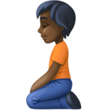 下跪者:深色肤色emoji素材一 160x160像素