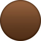 棕色圆圈emoji素材一 160x160像素