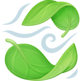 树叶在风中飘动emoji素材一 160x160像素