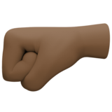 左拳:黑肤色emoji素材一 160x160像素