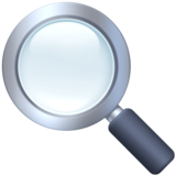 放大镜向左倾斜emoji素材一 160x160像素