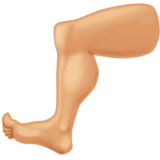 腿部:中浅肤色emoji素材一 160x160像素