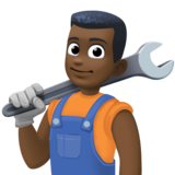 男机械工:深色肤色emoji素材一 160x160像素