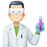 男科学家:浅肤色emoji素材一 160x160像素