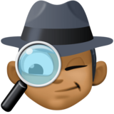 男侦探:中黑肤色emoji素材一 160x160像素