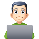 男技术员:浅肤色emoji素材一 160x160像素