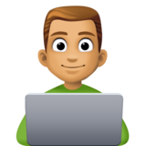 男技术员:中等肤色emoji素材一 160x160像素