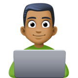 男技术员:中黑肤色emoji素材一 160x160像素