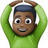 做“好”手势的男人:肤色暗淡emoji素材一 160x160像素