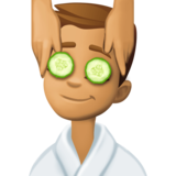 男士按摩:中等肤色emoji素材一 160x160像素