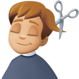 男士理发:中等浅肤色emoji素材一 160x160像素