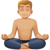 打坐的男人:中浅肤色emoji素材一 160x160像素