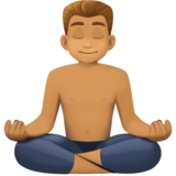 打坐的男人:中等肤色emoji素材一 160x160像素