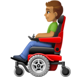 坐电动轮椅的男士:中等肤色emoji素材一 160x160像素