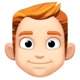 男士:浅肤色,红发emoji素材一 160x160像素