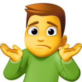 男人耸肩emoji素材一 160x160像素