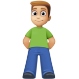 男士站立:中浅肤色emoji素材一 160x160像素