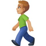 行走的男人:中等浅肤色emoji素材一 160x160像素