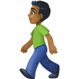行走的男人:中黑肤色emoji素材一 160x160像素