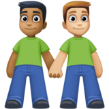 男士牵手:中暗肤色,中浅肤色emoji素材一 160x160像素