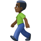 行走的人:深色肤色emoji素材一 160x160像素