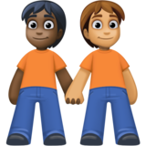 手牵手:深色肤色,中等肤色emoji素材一 160x160像素