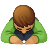 鞠躬:中等肤色emoji素材一 160x160像素