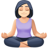 打坐的 人:浅肤色emoji素材一 160x160像素