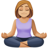 打坐的 人:中浅肤色emoji素材一 160x160像素