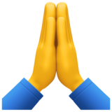 双手合十、祈祷的手emoji素材一 160x160像素