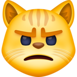撅嘴猫emoji素材一 160x160像素