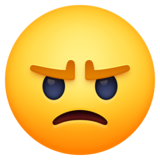 愤怒的红脸emoji素材一 160x160像素