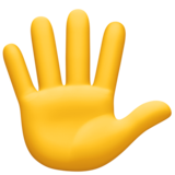 手指张开的手emoji素材一 160x160像素