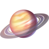 环形行星emoji素材一 160x160像素