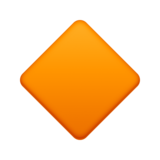 小橙色菱形emoji素材一 160x160像素