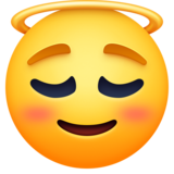 带光环的笑脸emoji素材一 160x160像素