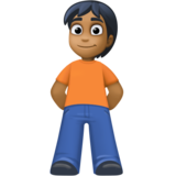 站立者:中黑肤色emoji素材一 160x160像素