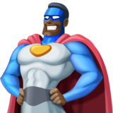 超级英雄:深色肤色emoji素材一 160x160像素