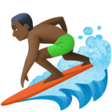 个人冲浪:深色肤色emoji素材一 160x160像素