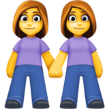 妇女牵手emoji素材一 160x160像素