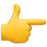 指向右边的手emoji素材一 160x160像素