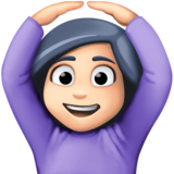 做“好”手势的女人:浅肤色emoji素材一 160x160像素